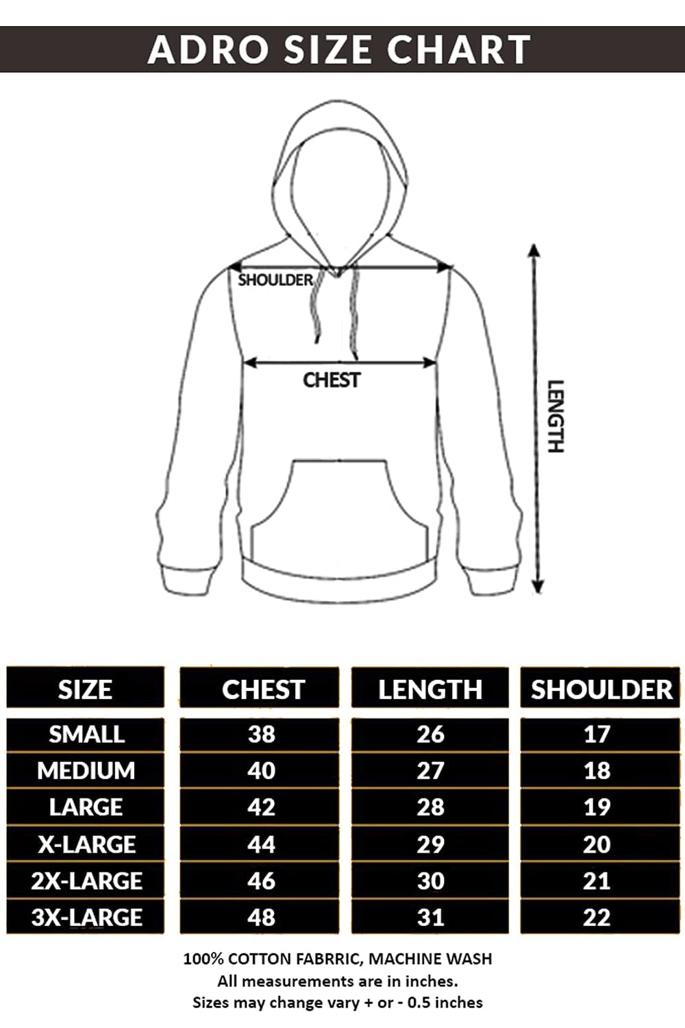 ADRO Men's Solid Cotton Zipper Hoodies
