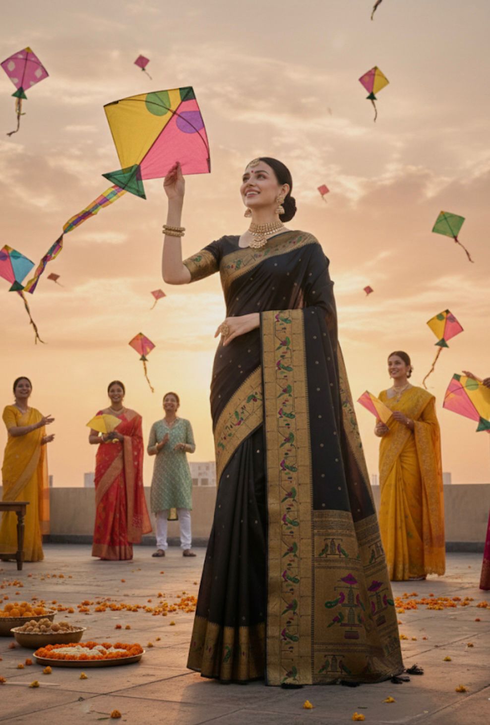 WOMEN'S KANCHIVRAM PETHANI SILK SAREE