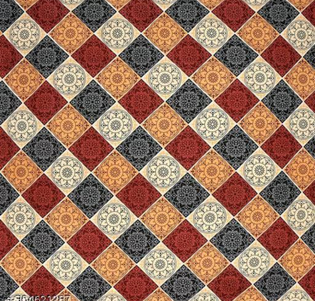 Super Soft Glace Cotton All Round Elastic Fitted Double Bed Bedsheet with 2 Pillow Covers-72x78x8