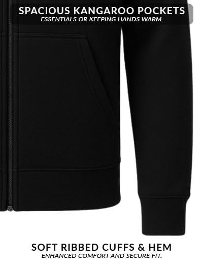 ADRO Men's Solid Cotton Zipper Hoodies