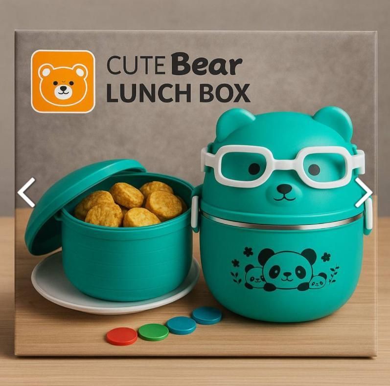 Cute Teddy Bear Lunch Box