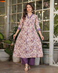 Women Floral Straight Kurta Set@P