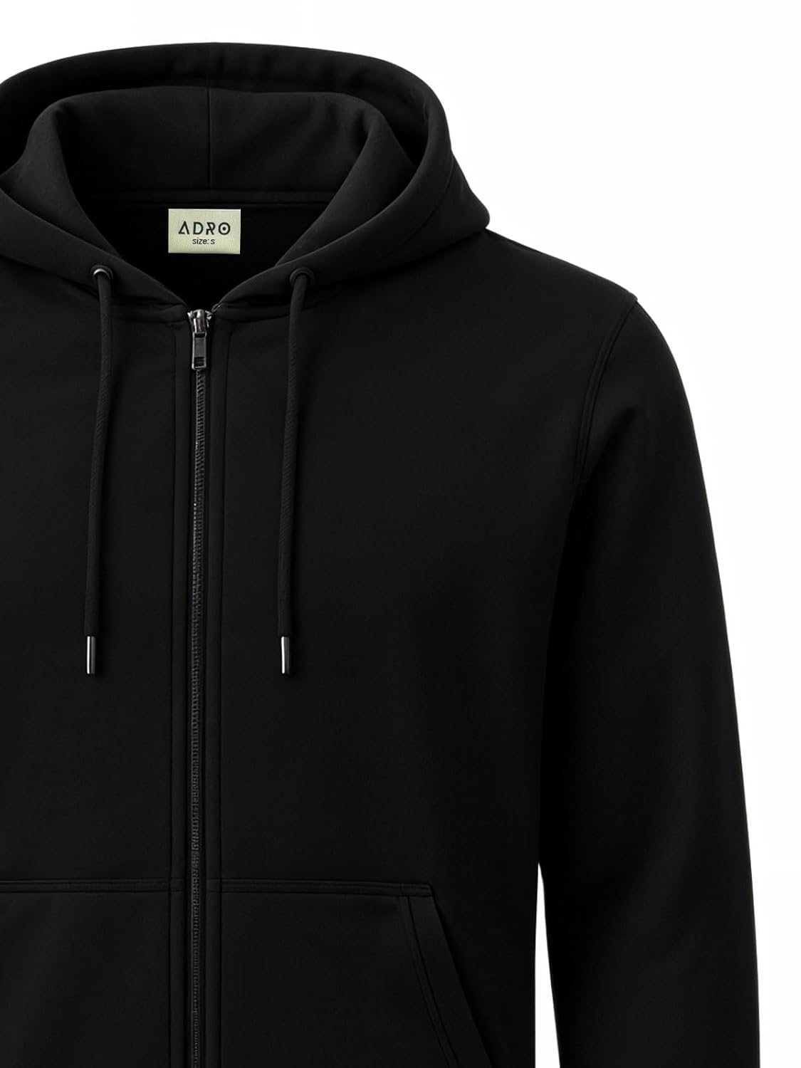 ADRO Men's Solid Cotton Zipper Hoodies