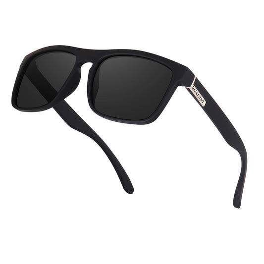Retro Square, Matt Finish Sunglasses: Dervin UV Protected, Polarized, Lightweight for Men & Women