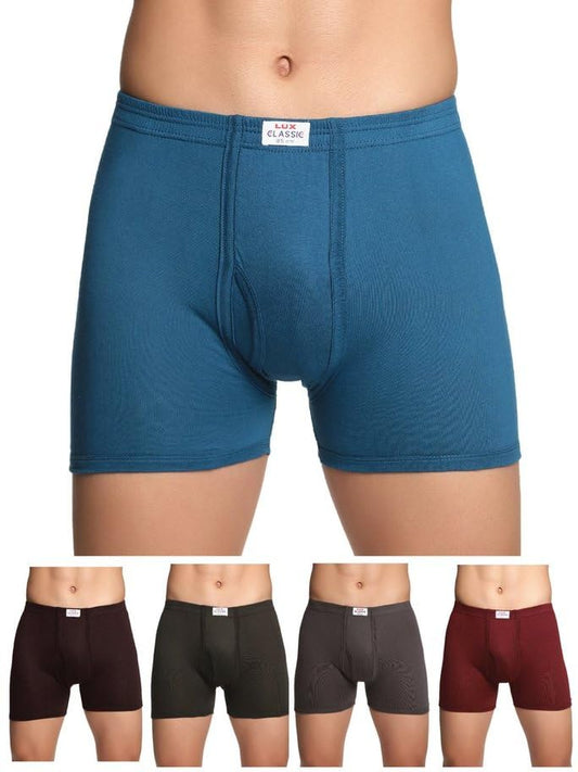 Lux Classic Men's Inner Trunks (5-pack, colors vary) - Premium 100% Cotton | Soft, Durable & Breathable for Daily Comfort | Essential Lux Underwear.