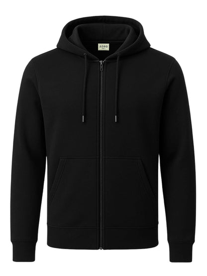 ADRO Men's Solid Cotton Zipper Hoodies