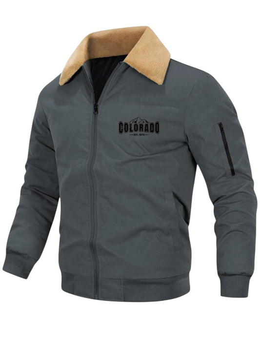 Men's Colorado Fleece-Lined Bomber Jacket: Winter Warm & Stylish