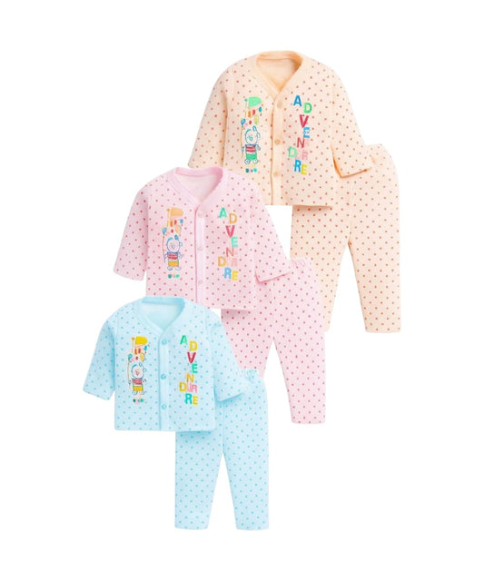 Boys/Girls 100% Cotton Shirt & Pant Set (3), Newborn Size. Full Sleeves.