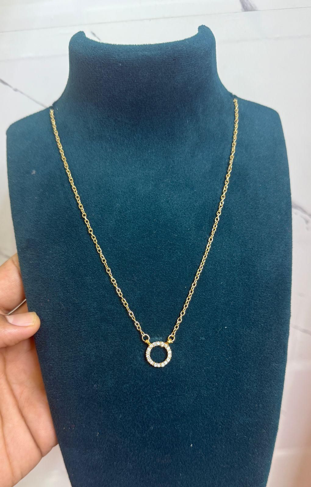 Women's Stone Pendant with Chain (Artificial)