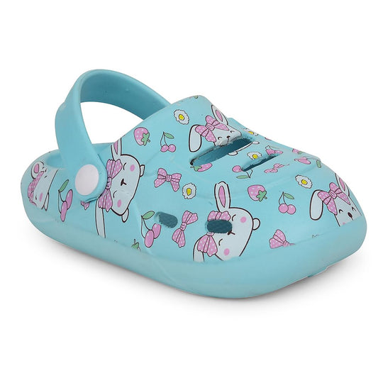 Liberty Lucy&Luke SANDWALK Kids Clogs for Boys & Girls | Lightweight Slip-On Clogs - Beige & Blue | Durable & Soft EVA Sole | Comfortable & Breathable Sandals for Walking - Cushioned Footbed