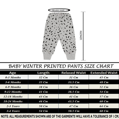 3-Piece Baby Fleece Winter Pants Set