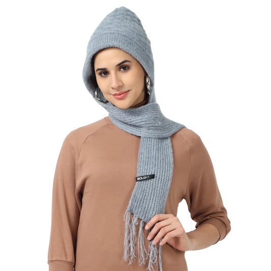 Women's Woolen Cap & Muffler Set for Winter - Boldfit