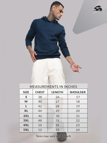 ADRO Men's Hoodie: Printed Cotton Sweatshirt with Hood | Male Hooded Sweatshirt