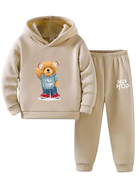 URBAN OX Boys' Printed Hoodie & Jogger Set | Comfy Casual Wear