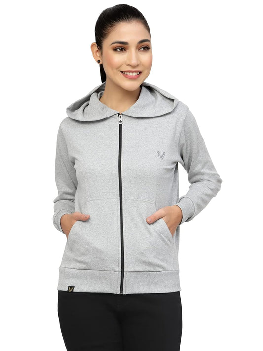 UZARUS Women's Cotton Anthra Sweatshirt Hoodie