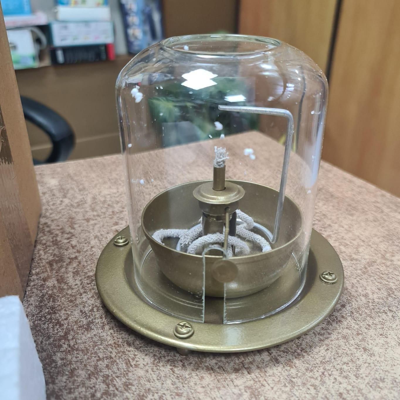 Golden Brass Akhand Diya Oil Lamp (Artificial)