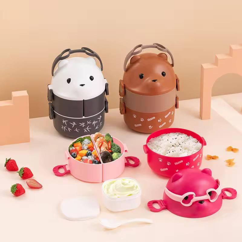 Cute Teddy Bear Lunch Box