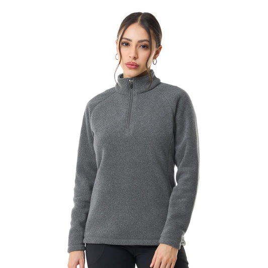 Women's Tailored Fleece Sweatshirt with Half-Zipper