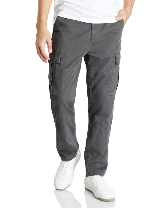 Symbol Premium Men's Regular Fit Washed Cargo Pants (Pure Cotton | Relaxed Fit)