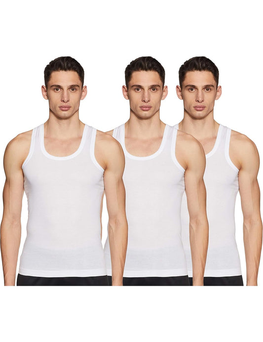 Dixcy Scott Men's Regular Fit Vests - 3 Pack | High Quality & Comfort.