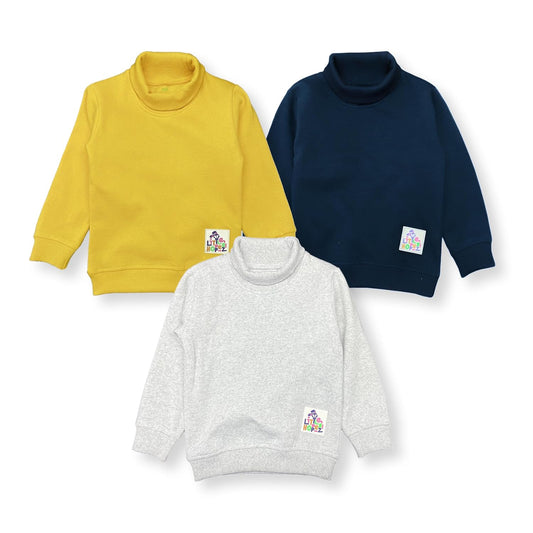 Boys/Girls Winter Turtleneck Fleece T-Shirt Pack (3-24 months) | YUV Baby | Relaxed Fit