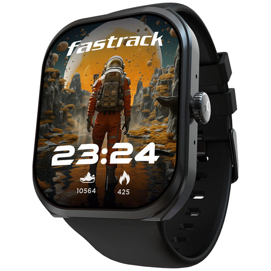 Fastrack Limitless FS2+ Smartwatch: 2.01" UltraVU Display, Functional Crown, SingleSync BT Calling, 110+ Sports Modes, 200+ Faces, 7-Day Battery, AI Voice Assistant