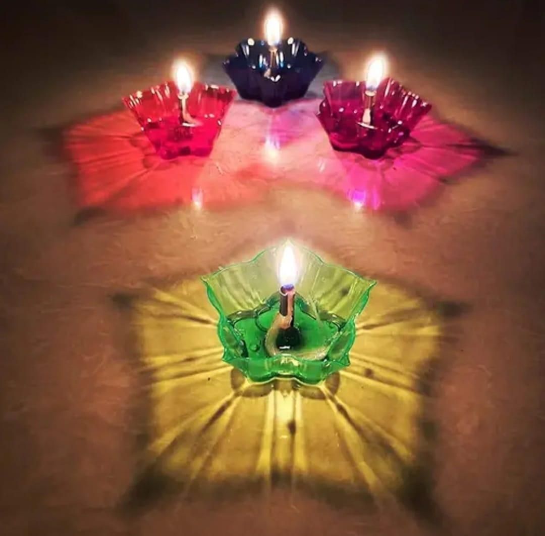 Reflective Shadow Colorful Diya