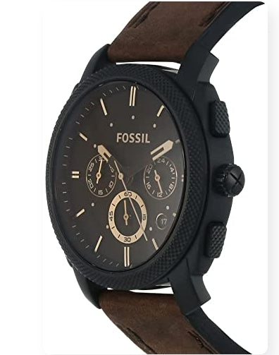 Fossil Machine Chronograph Brown Dial Men's Watch, Formal & Casual Look- FS4656 (Best Gift For Man)