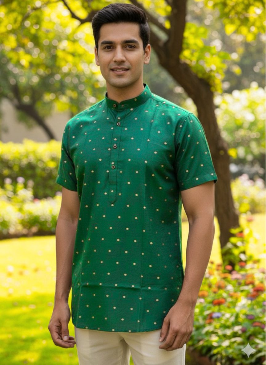 Casual Wear Men Short Kurta@F