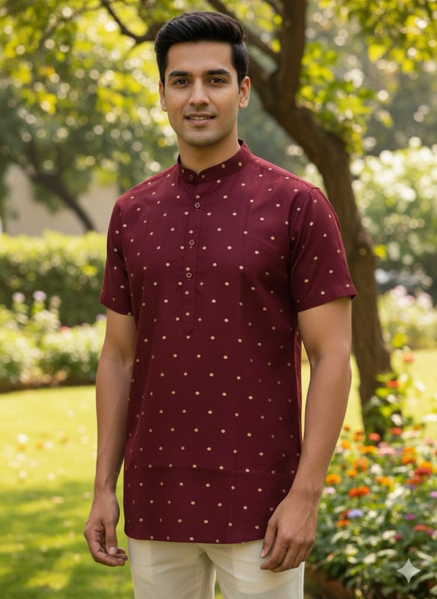 Casual Wear Men Short Kurta@F