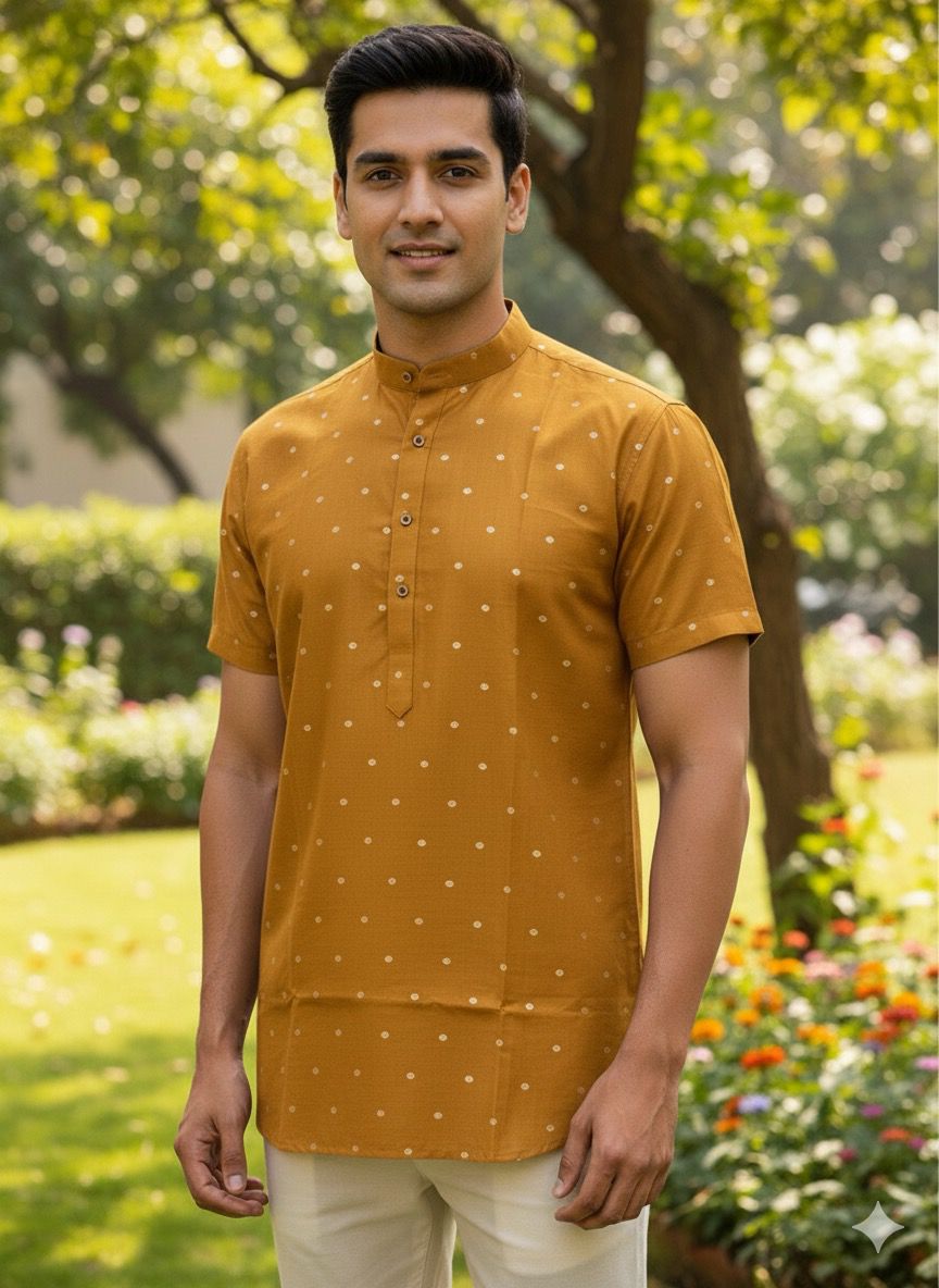 Casual Wear Men Short Kurta@F