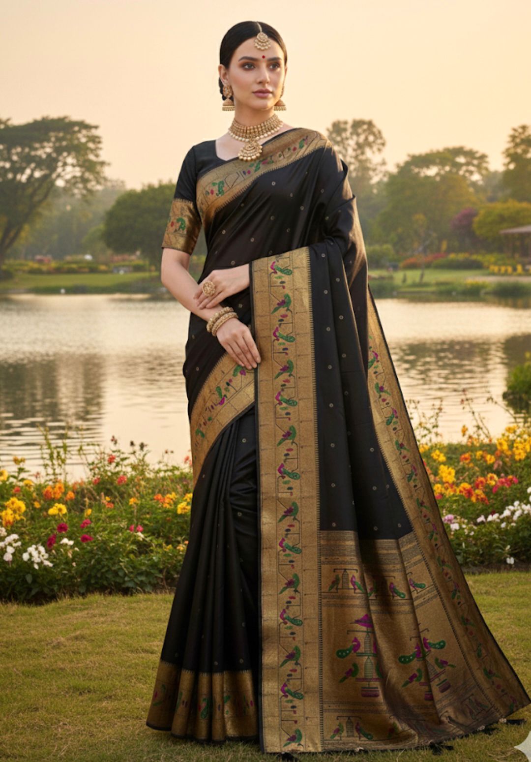WOMEN'S KANCHIVRAM  PETHANI SILK SAREE