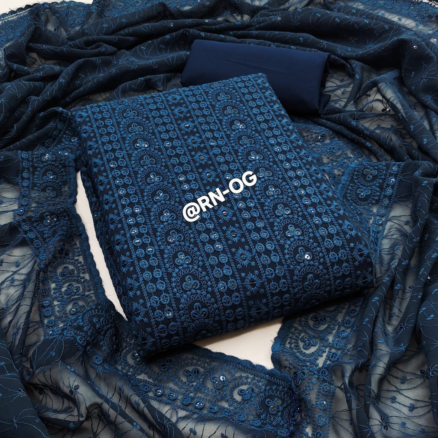 ORIGINAL GEORGETTE WITH BODER LESS IN DAMAN@F