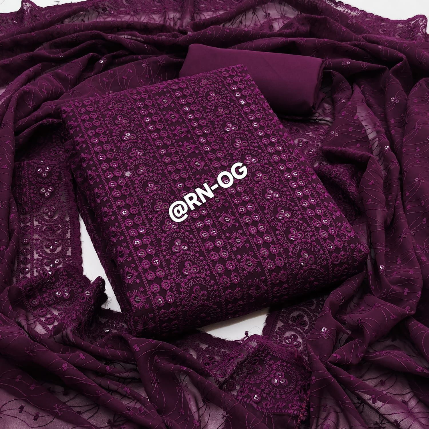 ORIGINAL GEORGETTE WITH BODER LESS IN DAMAN@F