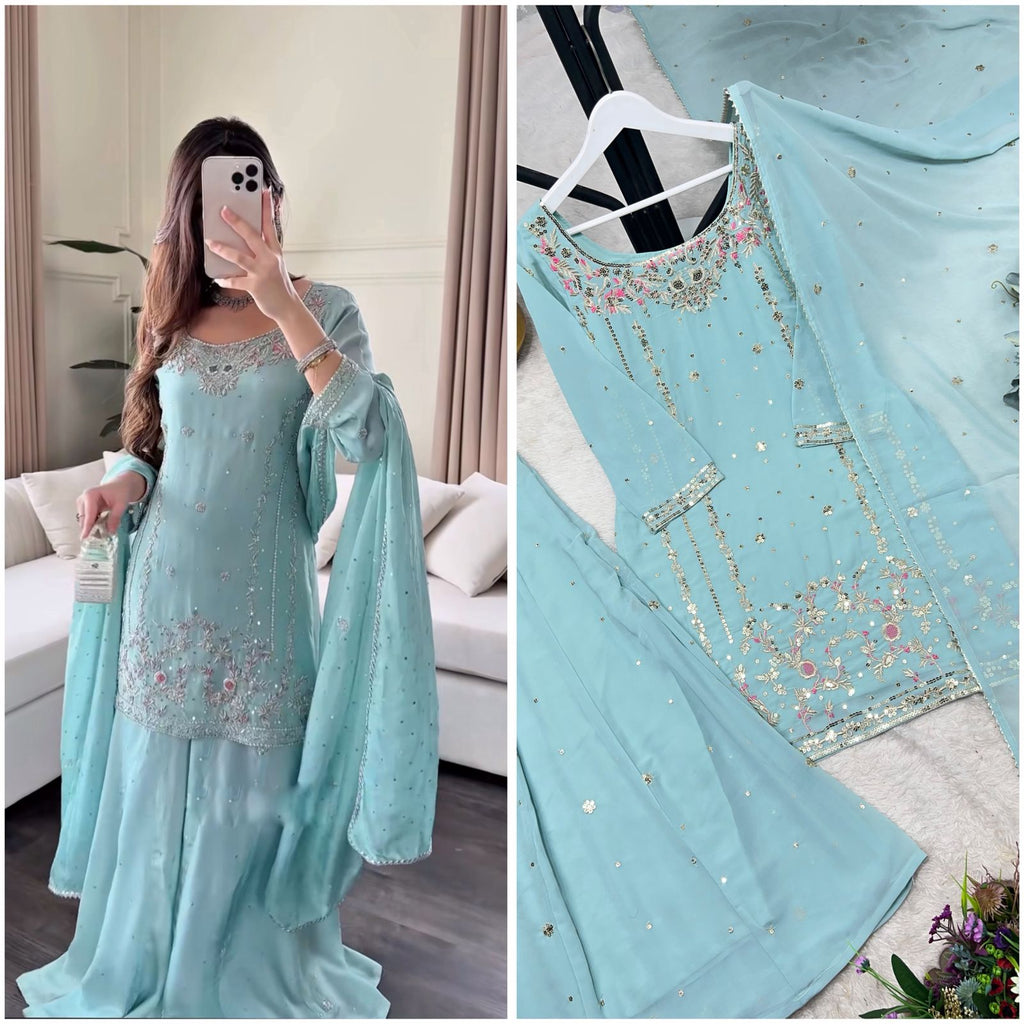 Stylish Georgette Fancy Suit@F