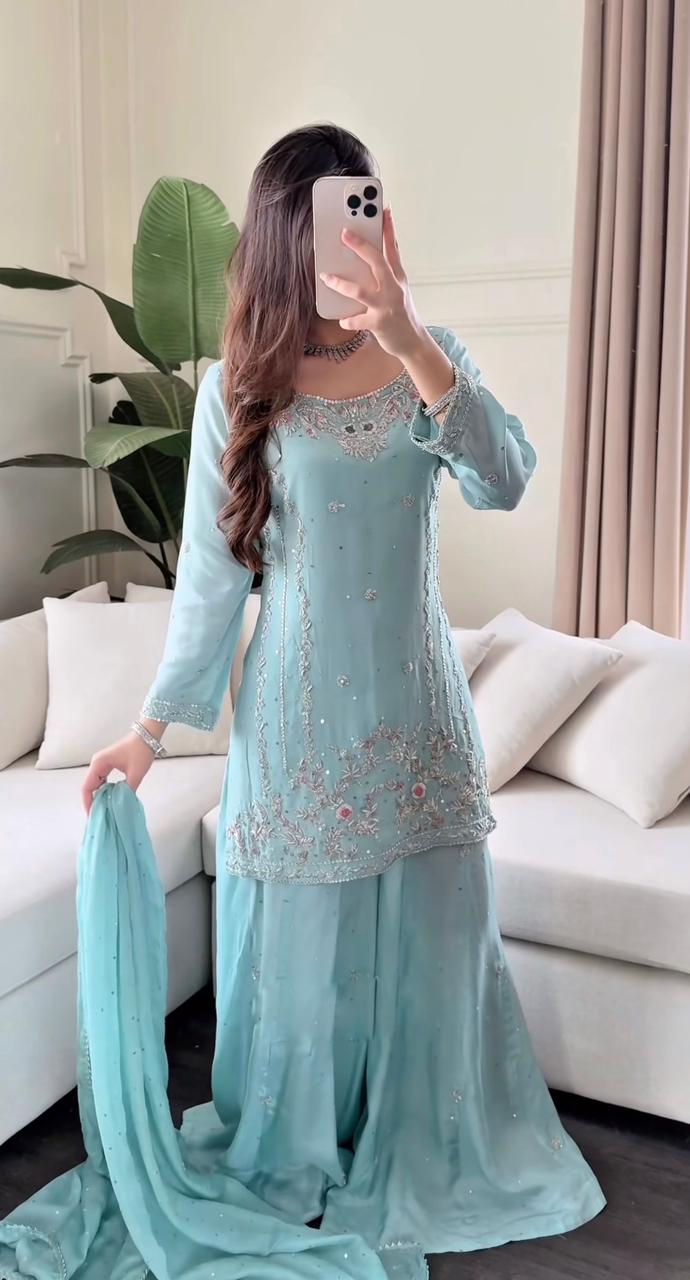 Stylish Georgette Fancy Suit@F