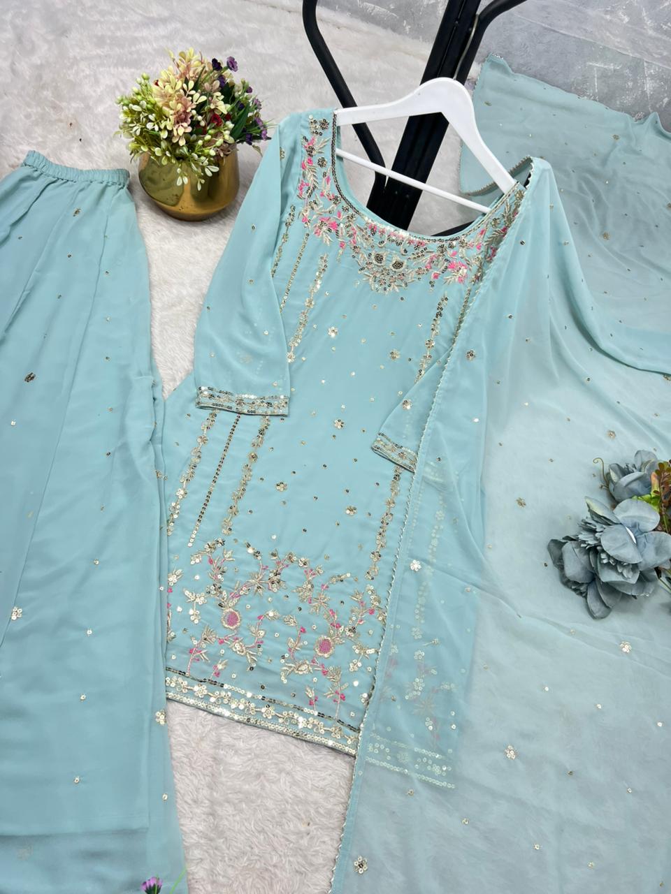 Stylish Georgette Fancy Suit@F