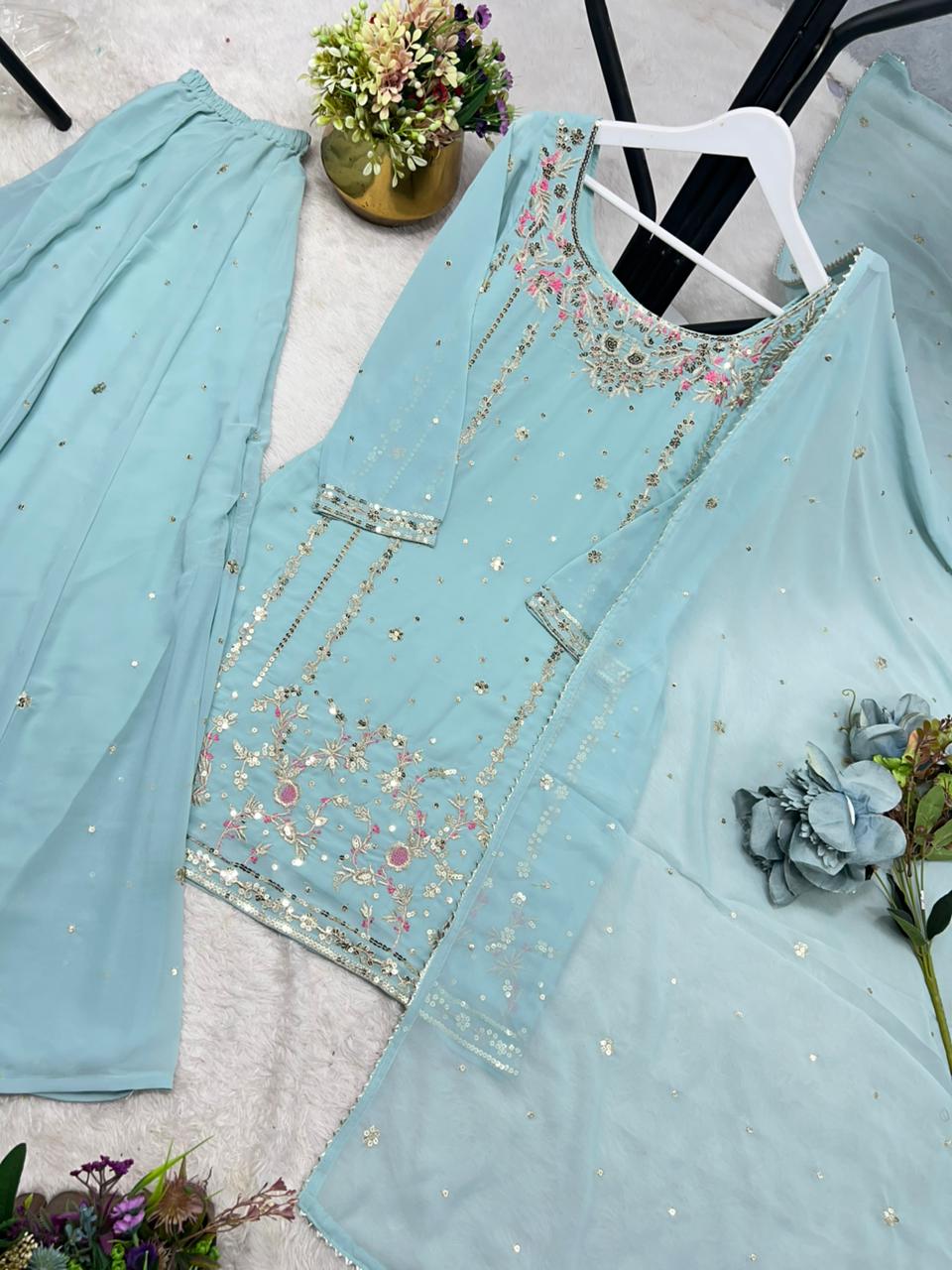 Stylish Georgette Fancy Suit@F