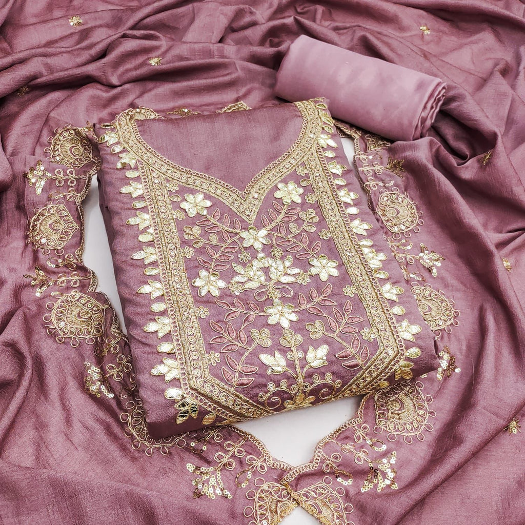 VICHITRA SILK WITH GOTA@F