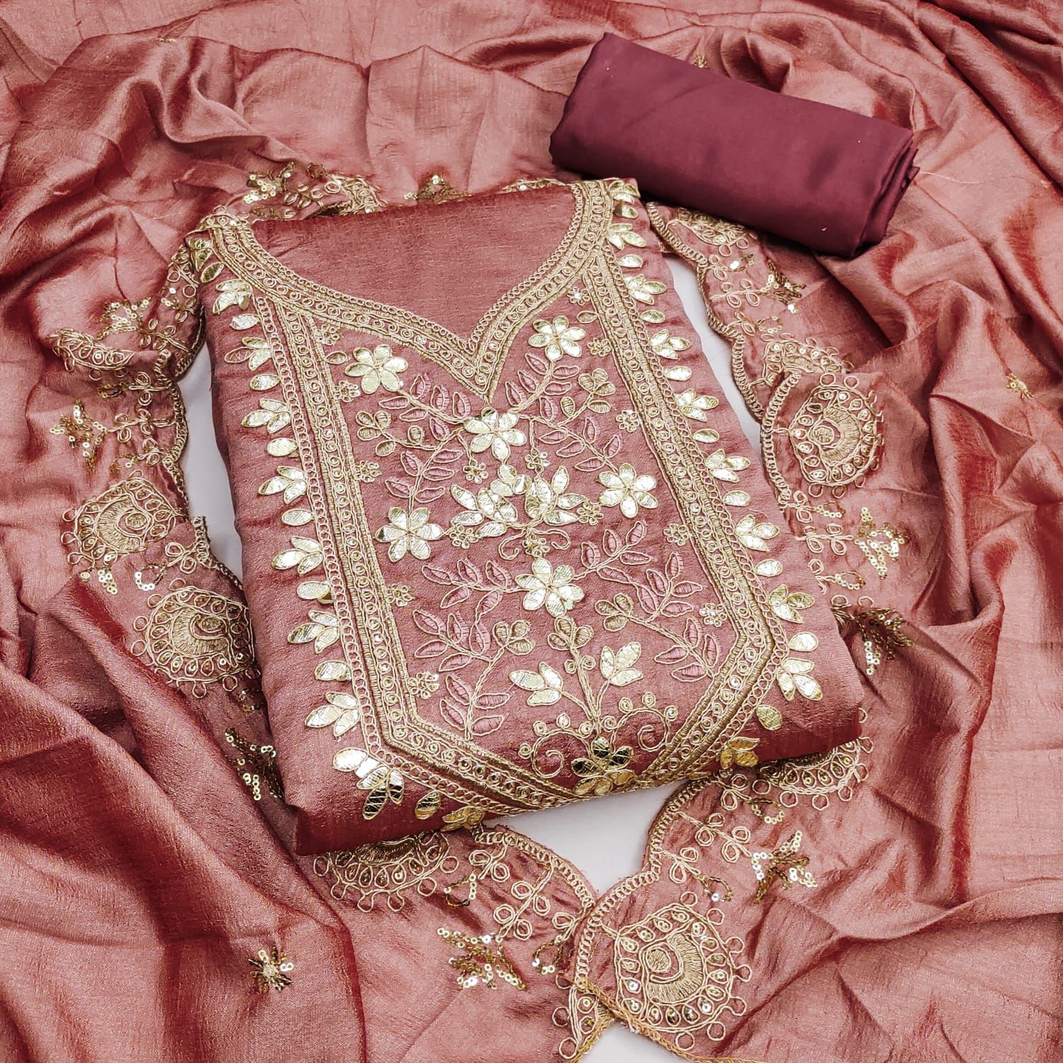 VICHITRA SILK WITH GOTA@F