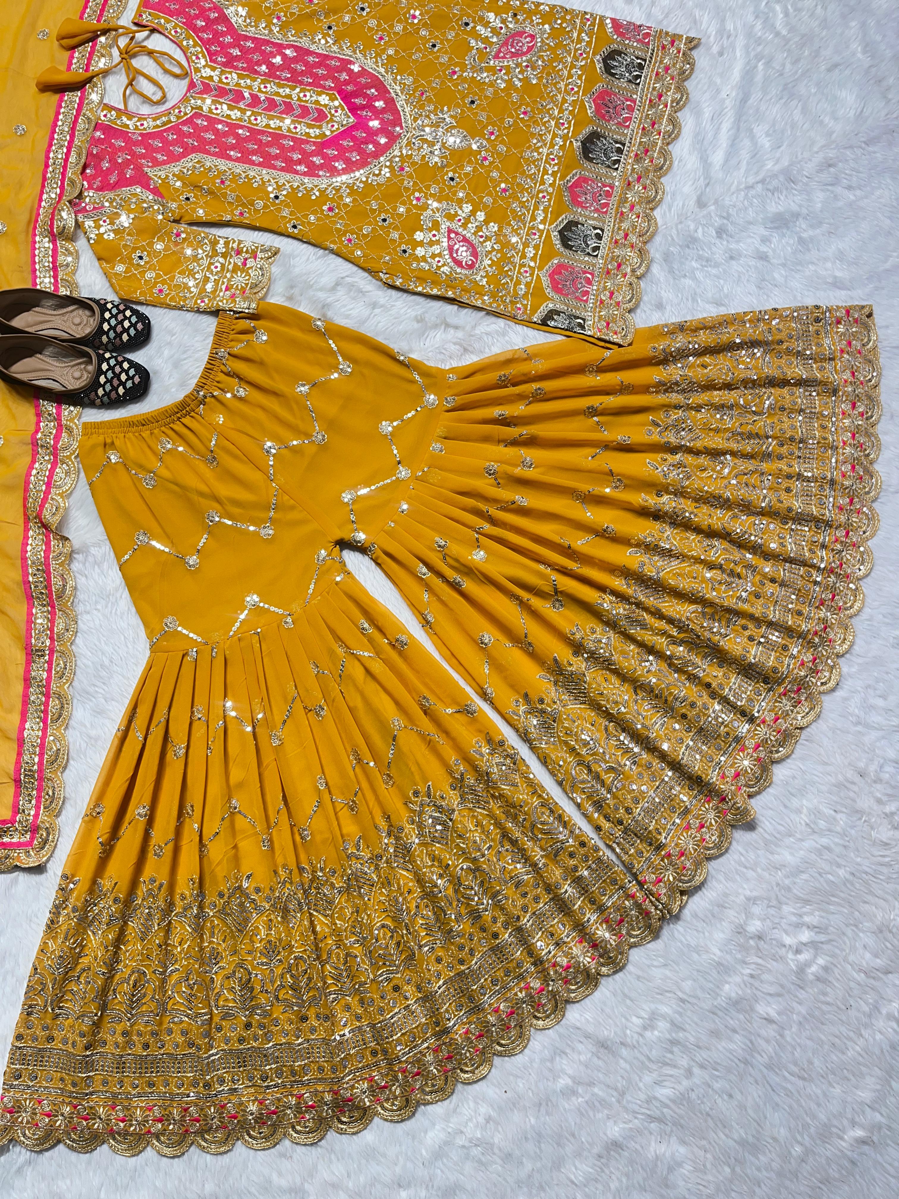 WOMEN'S Georgette Stiched Dhoti-suit @F