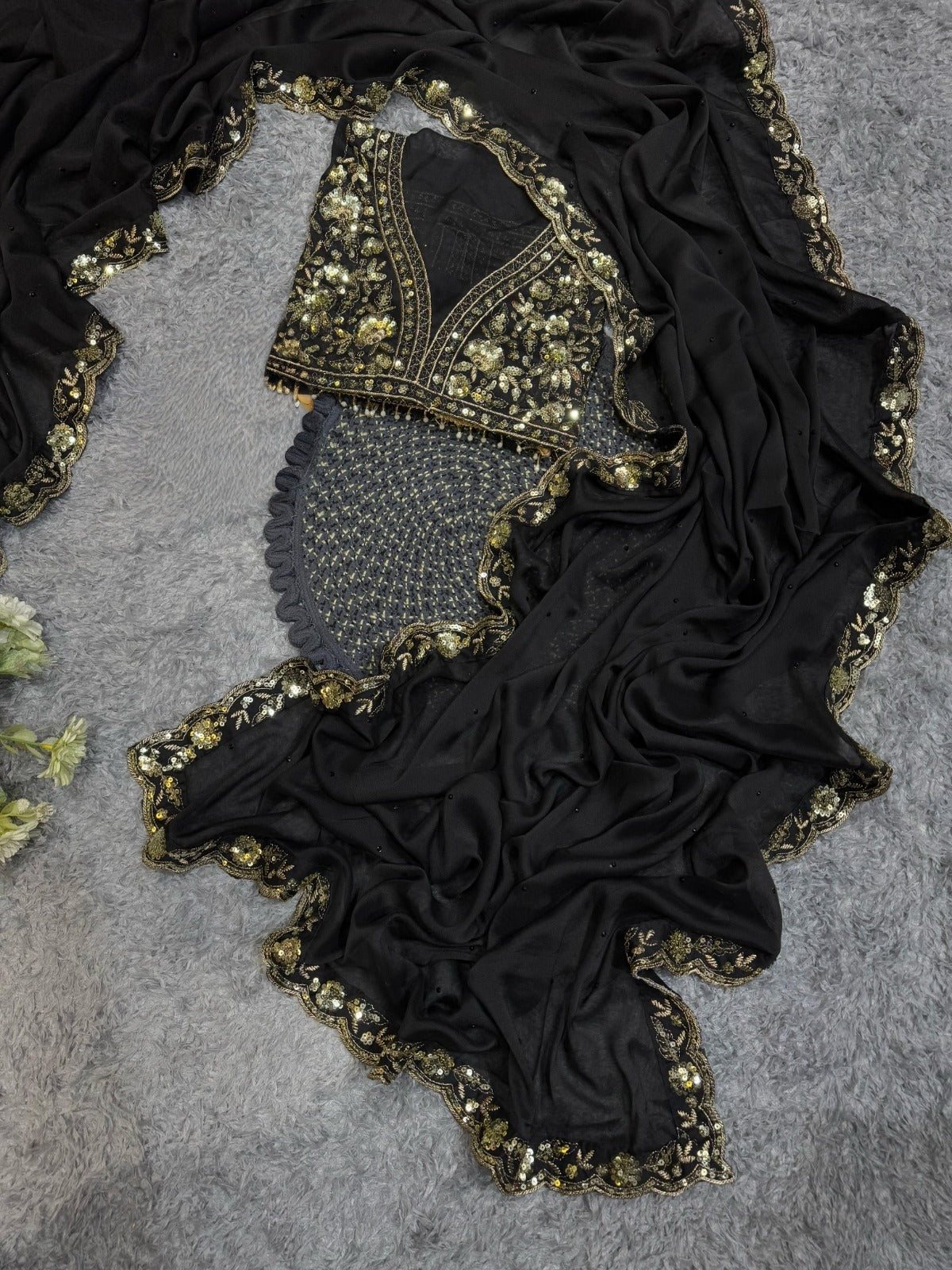 RANGOLI ARTSoft Organza Saree @f