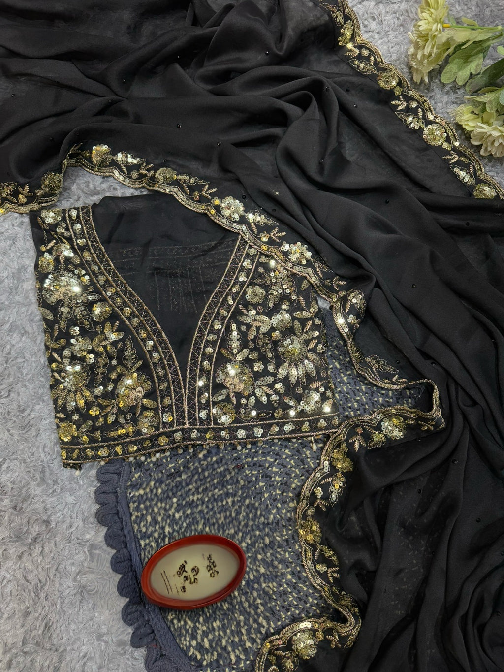 RANGOLI ARTSoft Organza Saree @f