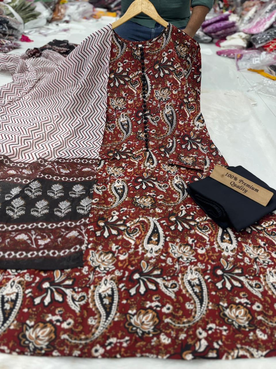 ANARKALI STYLE WITH PLAZO TOP@f