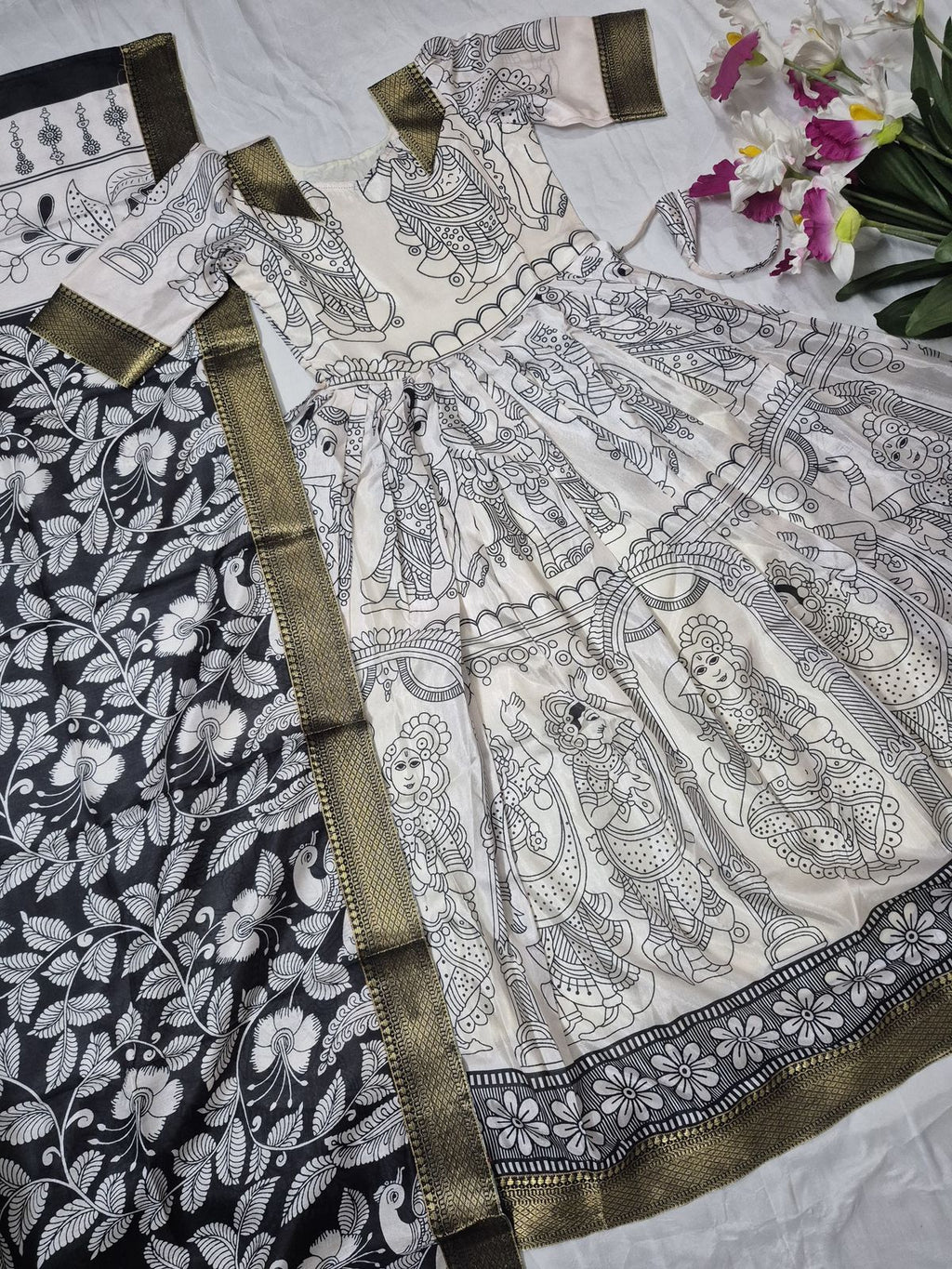 Ritu kalamkari Anarkali Dress