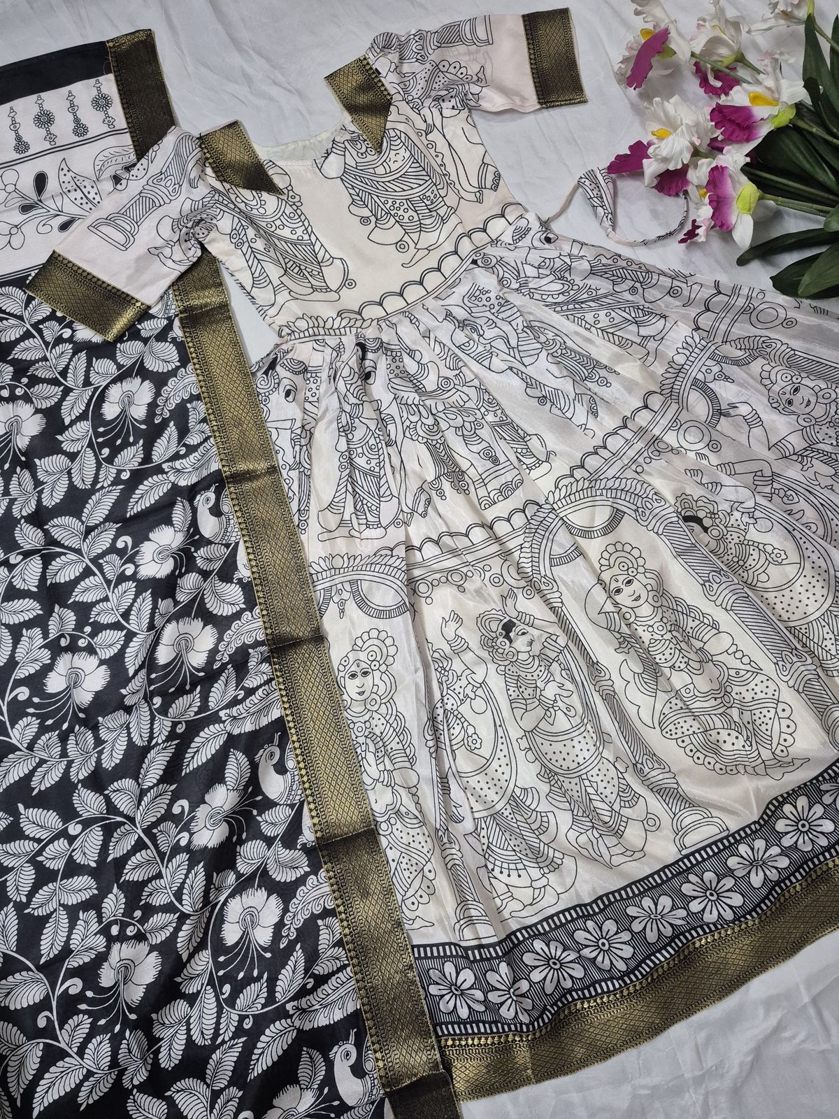 Ritu kalamkari Anarkali Dress