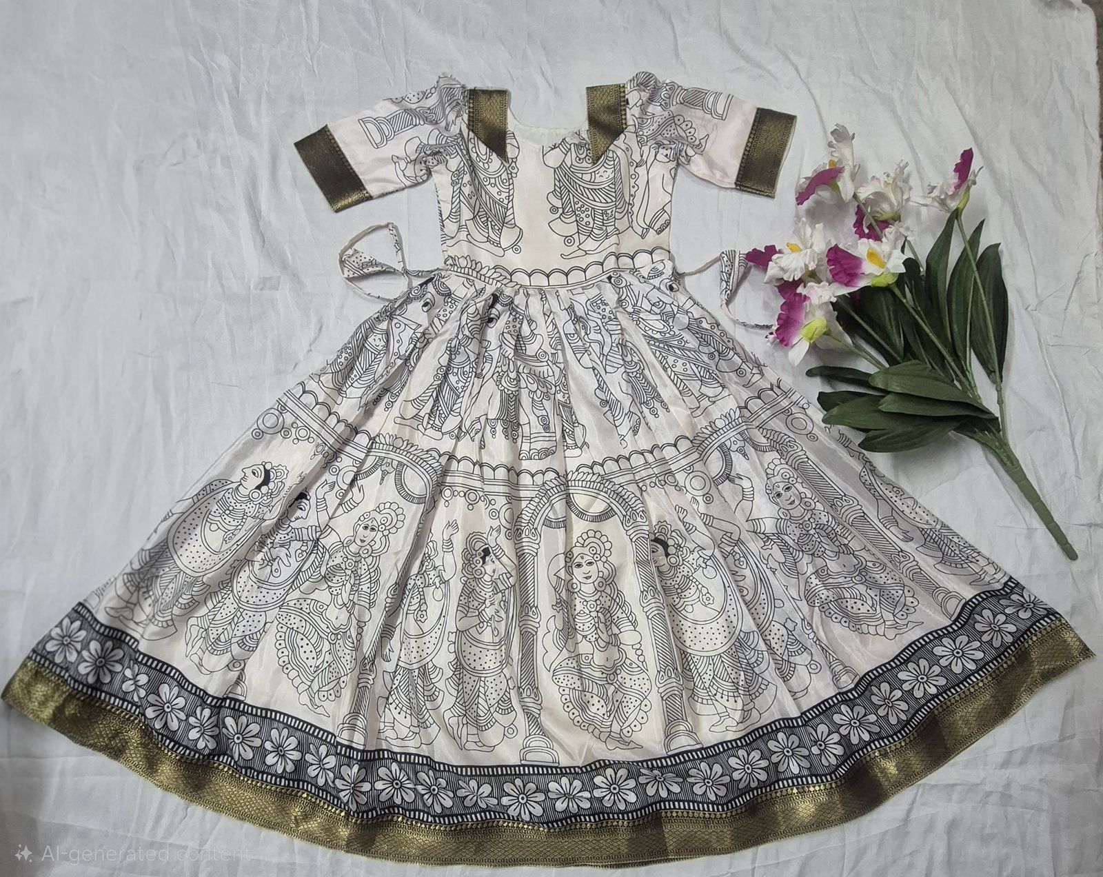 Ritu kalamkari Anarkali Dress