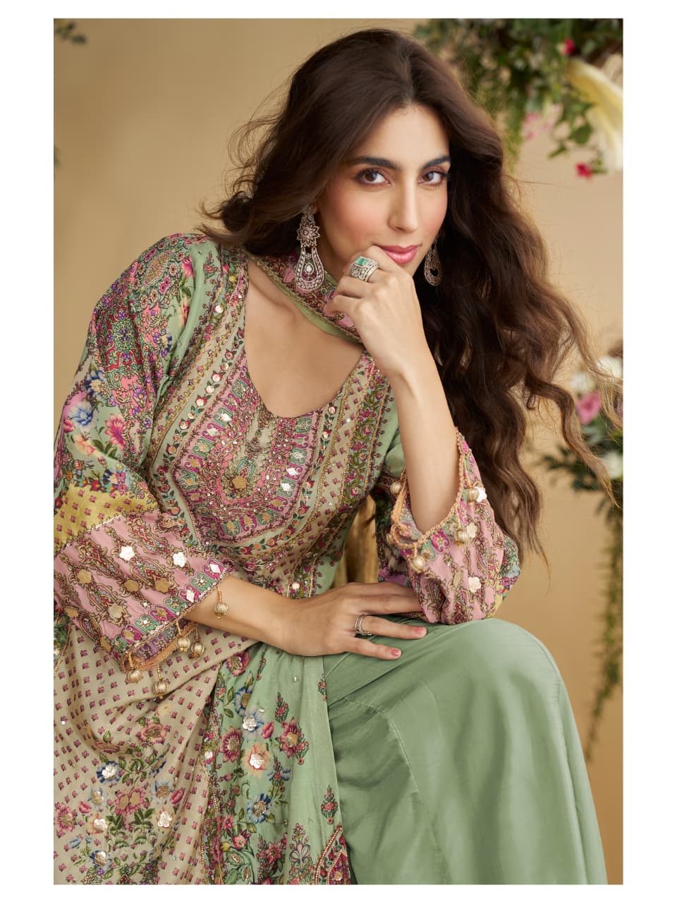 SAYURI DESIGNER ANIKA CREPE SILK SALWAR SUIT