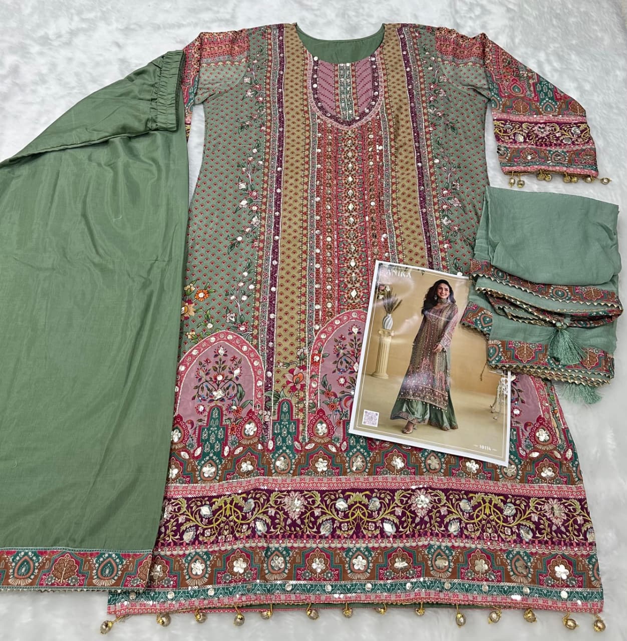 SAYURI DESIGNER ANIKA CREPE SILK SALWAR SUIT