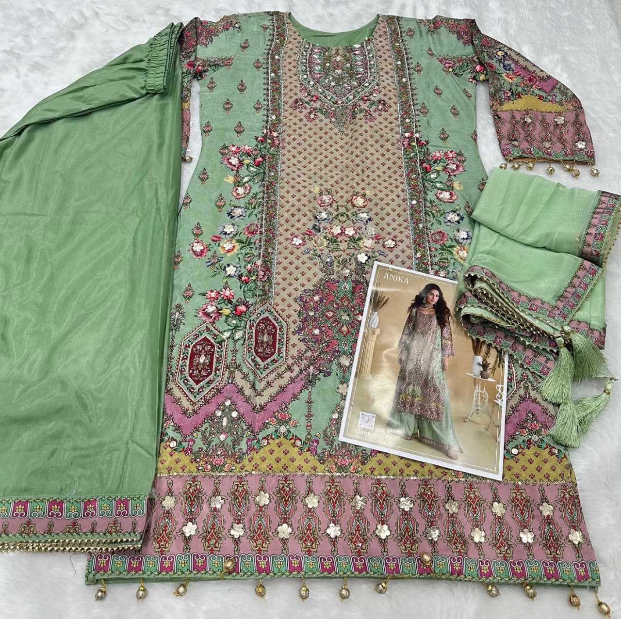 SAYURI DESIGNER ANIKA CREPE SILK SALWAR SUIT